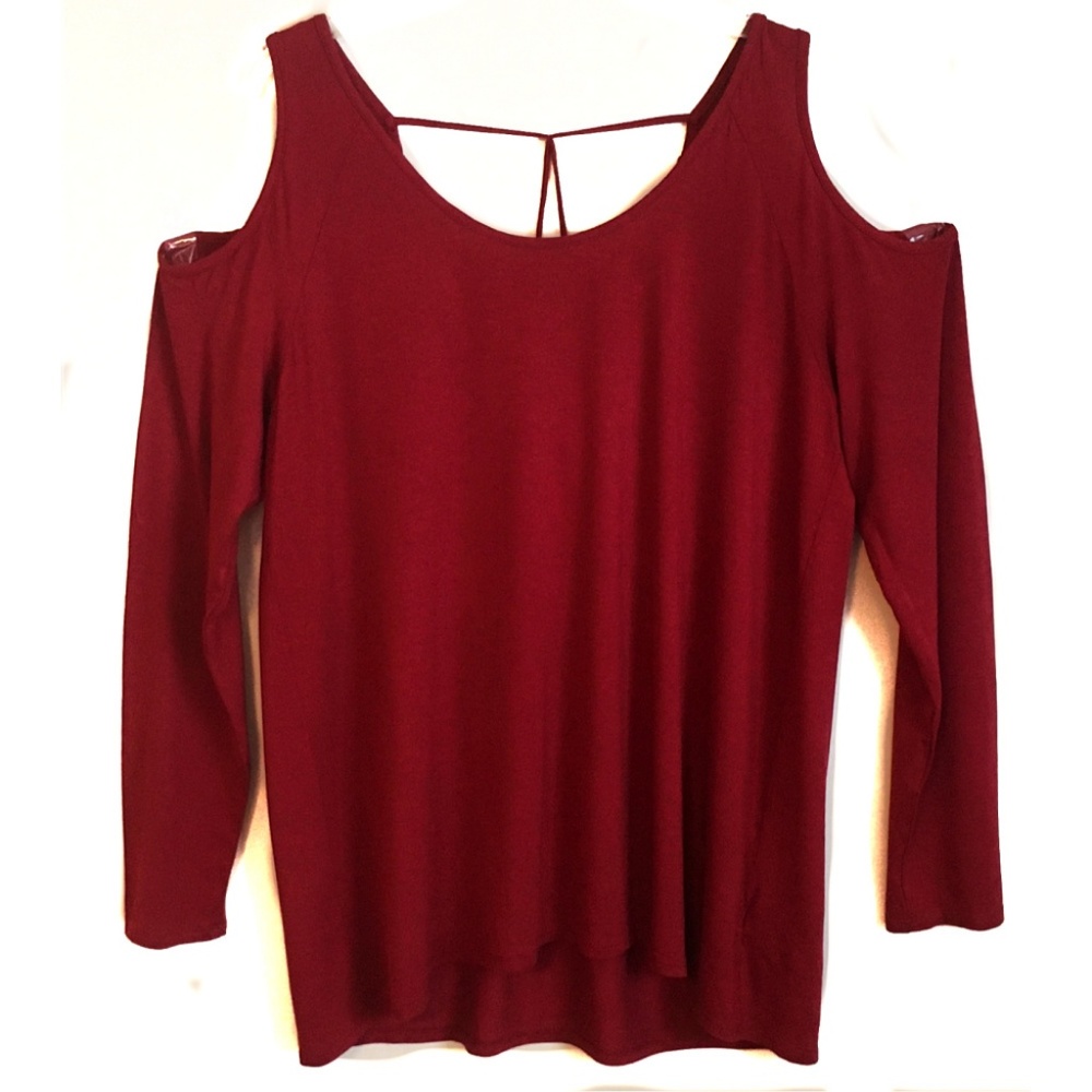 Kut from the Kloth Cold Shoulder Open Back Top	L - Picture 2 of 5